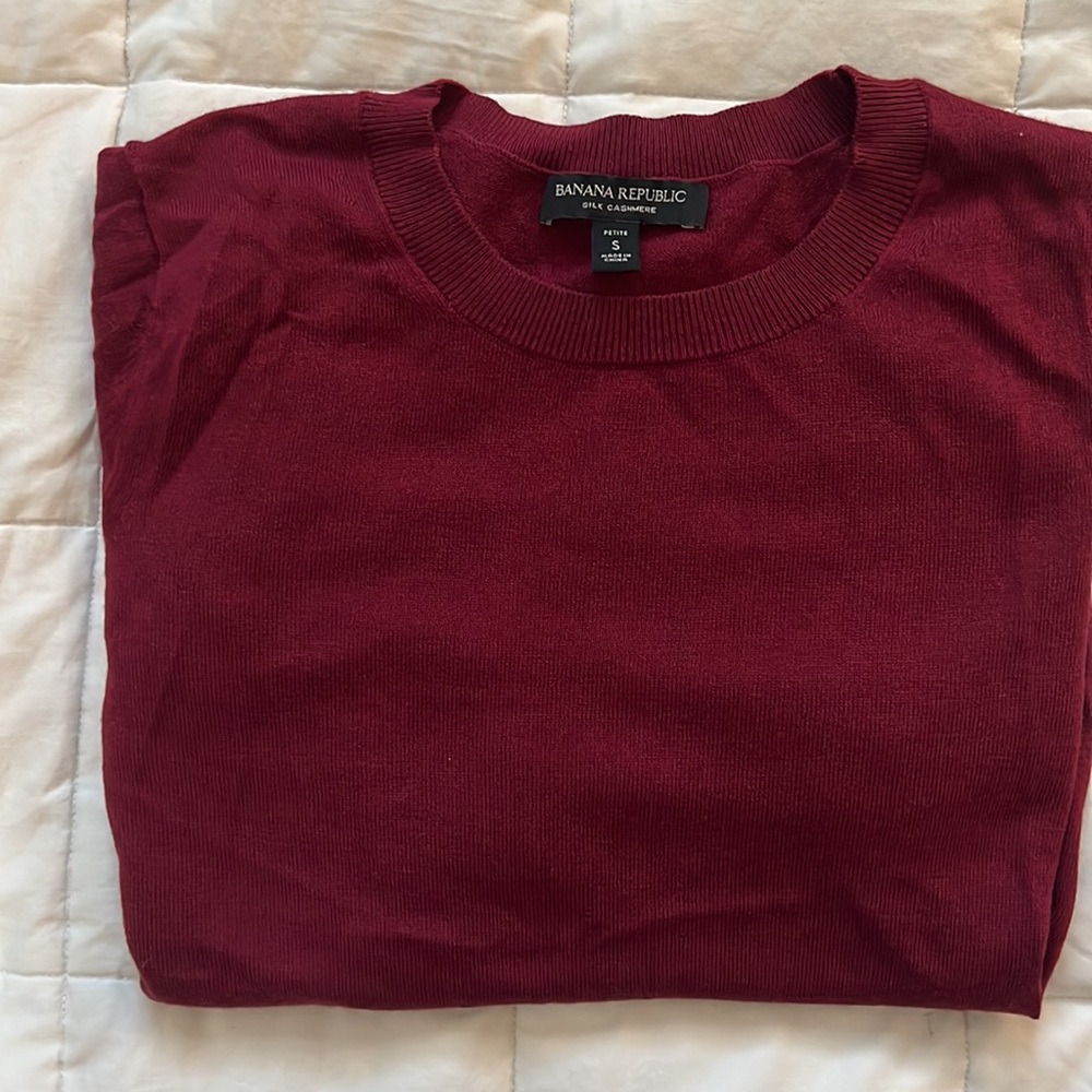 Petite Banana Republic Silk Cashmere Crewneck Sweater